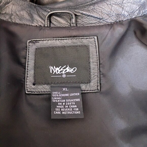 Moschino 100% Genuine Black Leather Jacket – Size Men's XL | Designer Outerwear - Picture 3 of 7